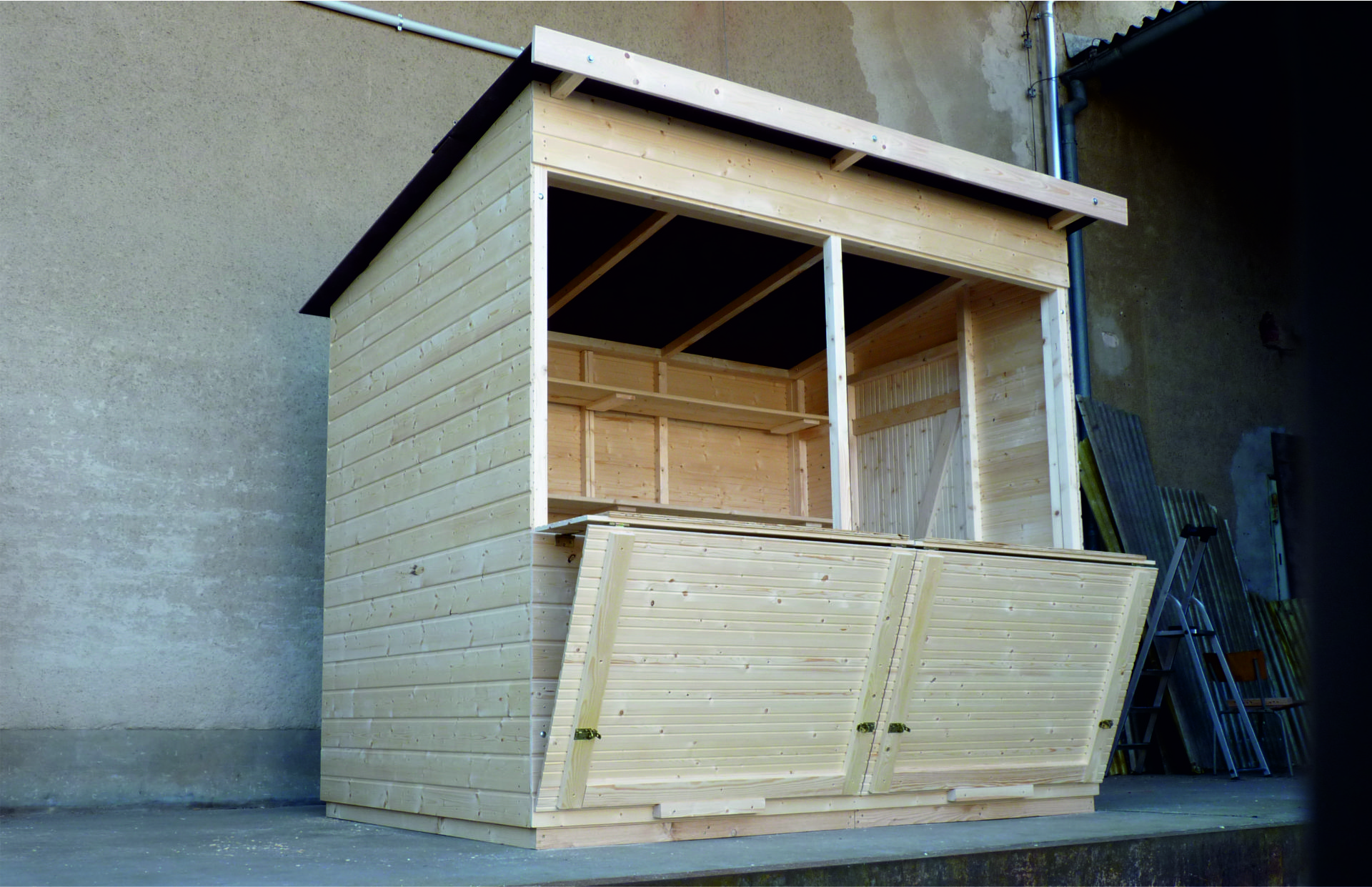 Pultdach- Verkaufsstand 2mx 1,80m- kaufen bei Markthuetten- Shop
