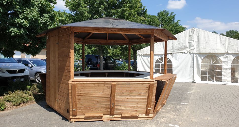 Holz Pavillon kaufen bei eventTime, Deinem Markthütten-Shop, unkompliziert online bestellen